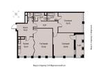 планировка 3 комнатной квартиры площадью 119.54 кв.м - садовые кварталы